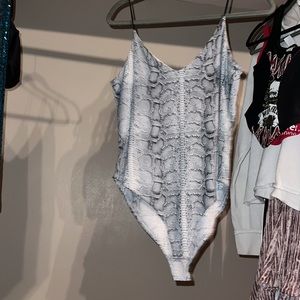 Snake print bodysuit